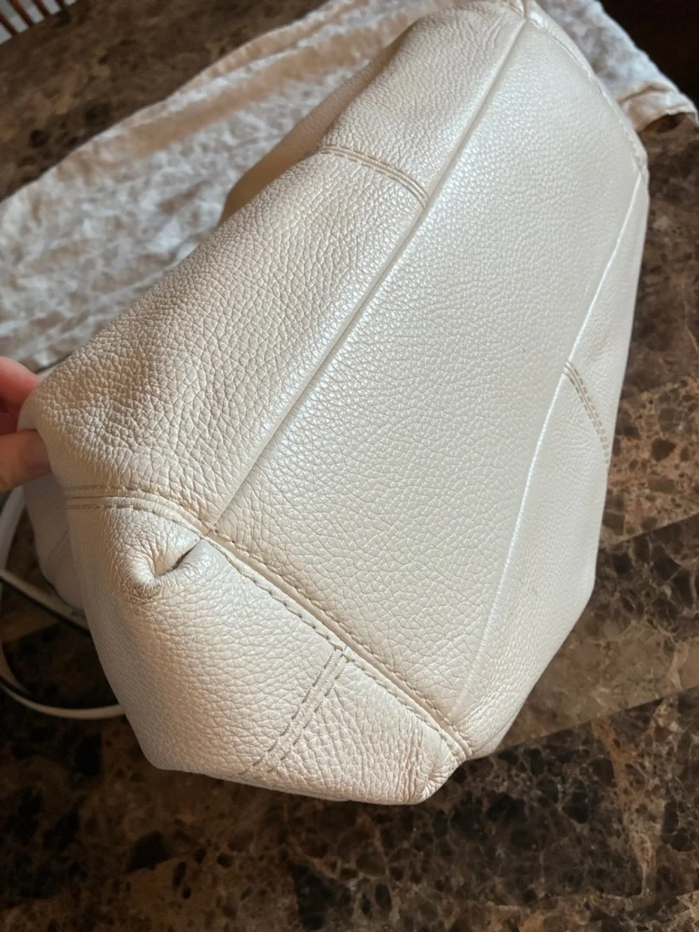 White leather Coach Lexy Shoulder Bag - Picture 8 of 11